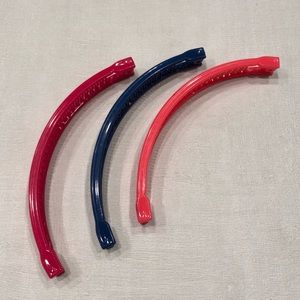 Vintage retro hair Banana clips set of 3